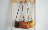 Small Cross body Leather Purse in Cognac Brown - Carry Goods Co.