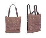 Urbanist Small Minimalist Convertible Backpack in Pecan Brown
