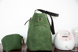 Electric breast pump green purse bag