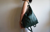 Neve Hobo Convertible Tote in Forest Green - Carry Goods Co.