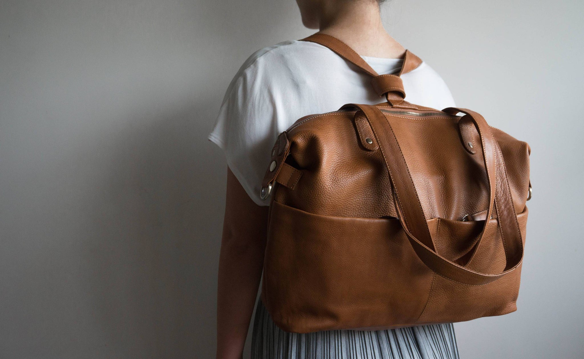 Soft Leather Tote Bag, Brown Leather Purse | Mayko Bags Brown