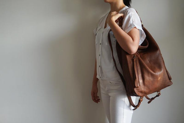 Dark brown clearance leather hobo bag