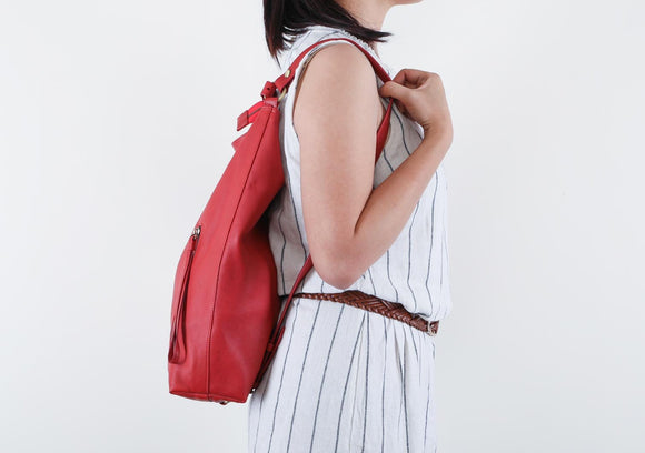 Neve Hobo Convertible Tote in Brick Red - Carry Goods Co.