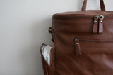 Noa Leather Bucket Backpack in Dark Brown - Carry Goods Co.