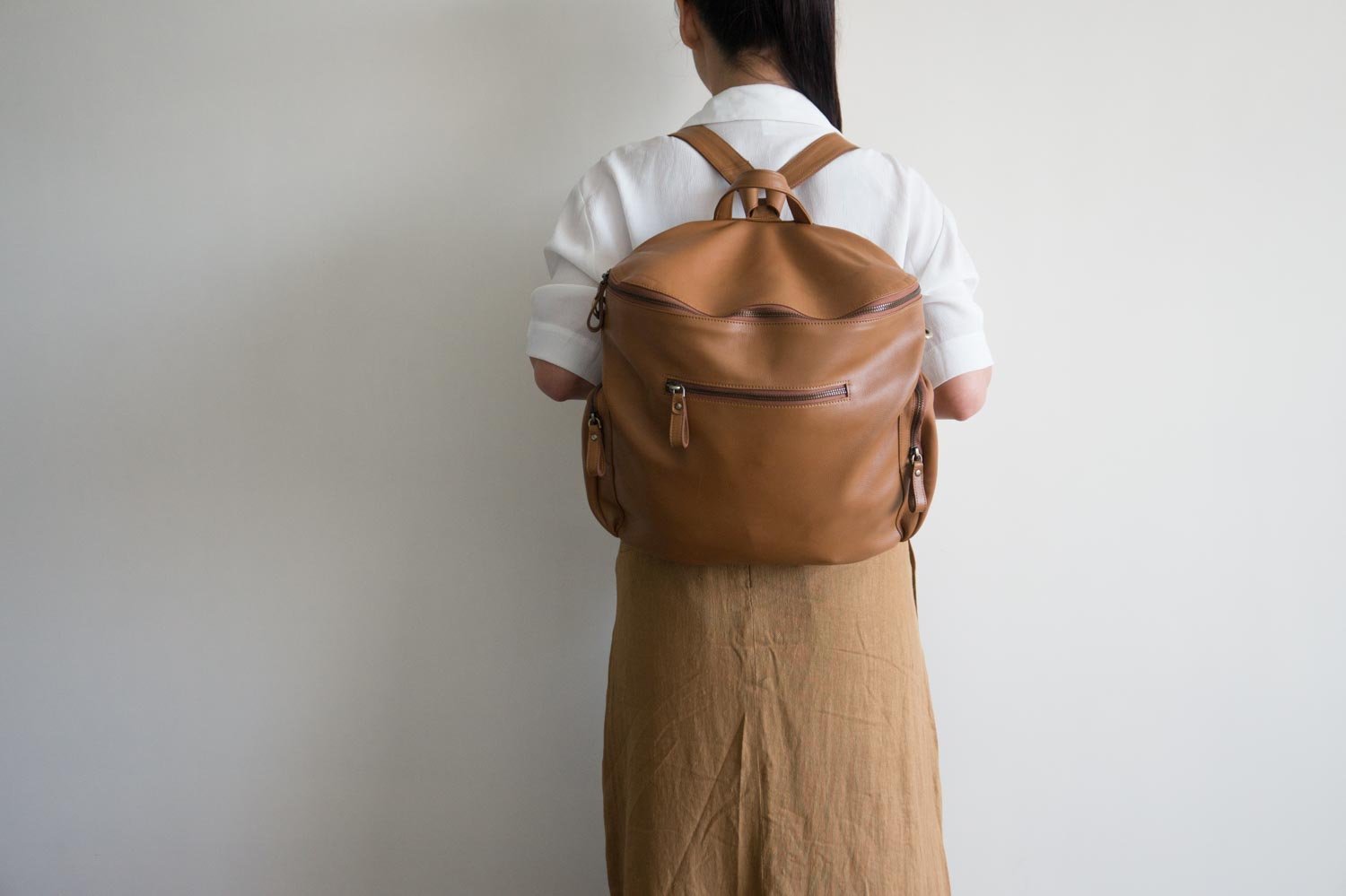 Leather bucket backpack Clearance