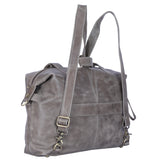 M8 leather diaper backpack in Taupe